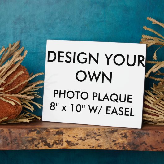 Plaque photo personnalisée grande 10 po x 8 po (Côté)