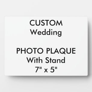Plaque photo personnalisée mariage 7" x 5"