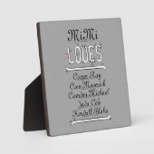 Plaque Photo Personnalisée, Mimi aime ses grands (Recto)