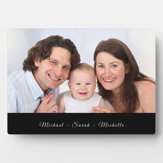 Plaque photo personnalisée moderne avec Easel (Devant)