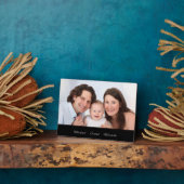 Plaque photo personnalisée moderne avec Easel (Côté)