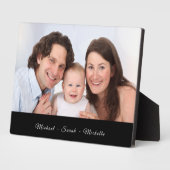 Plaque photo personnalisée moderne avec Easel (Côté)