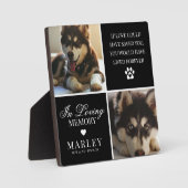 Plaque Photo Personnalisée Moderne de Mémoire pour (Recto)