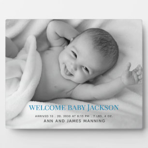 Plaque photo personnalisée pour bébé avec nacelle