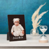 Plaque photo personnalisée pour bébé avec nacelle (Côté)