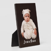 Plaque photo personnalisée pour bébé avec nacelle (Côté)