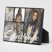 Plaque Photo Personnaliser Chic Black Photo Collage (Côté)