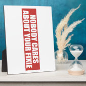 Plaque Photo Personne Ne S'Intéresse À Votre Fixie (Côté)