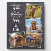 Plaque Photo Perte d'animal de compagnie ardoise rustique Sympa (Devant)