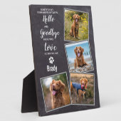 Plaque Photo Perte d'animal de compagnie ardoise rustique Sympa (Côté)