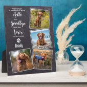 Plaque Photo Perte d'animal de compagnie ardoise rustique Sympa (Côté)