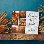 Plaque Photo Perte d'animal de compagnie - Collage photo mémori (Côté)