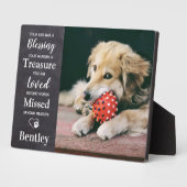 Plaque Photo Perte d'animal de compagnie commémoratif personnal (Côté)