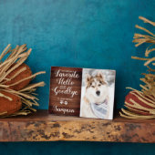 Plaque Photo Perte d'animal de compagnie rustique Photo personn (Côté)