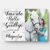 Plaque Photo Perte de Cheval de Animaux Modernes Photo commémor (Devant)