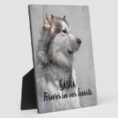 Plaque Photo Perte d'un Malamute d'Alaska (Côté)