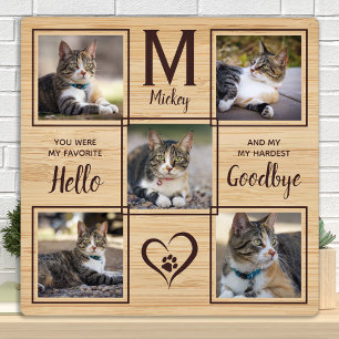 Plaque Photo Pet Cat Memorial Remembrance Photo Collage