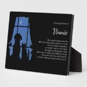Plaque Photo Pet Dog Cat Spiritual Memorial Custom Name (Côté)