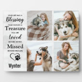 Plaque Photo Pet Dog Memorial Keepsaké Photo Collage (Devant)