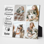 Plaque Photo Pet Dog Memorial Keepsaké Photo Collage (Côté)