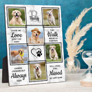 Plaque Photo Pet Dog Memorial Sympathy Quote 6 Photo Collage
