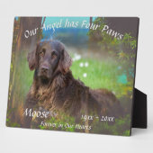 Plaque Photo Pet Memorial Four Paws 1017 (Côté)