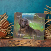 Plaque Photo Pet Memorial Four Paws 1017 (Côté)