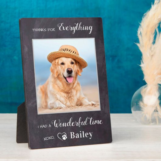 Plaque Photo Pet Memorial Merci Pour Tout Ce Chien Perdu Photo