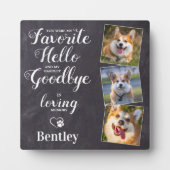 Plaque Photo Pet Memorial personnalisable Chien Perte Keepsaké (Devant)