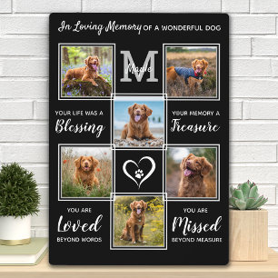Plaque Photo Pet Memorial personnalisé chien photo Collage