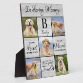Plaque Photo Pet Memorial Unique 5 Photo Pet Perte Chien de gar (Côté)