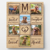Plaque Photo Pet Memorial Unique Chien Photo Collage (Devant)
