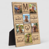 Plaque Photo Pet Memorial Unique Chien Photo Collage (Côté)