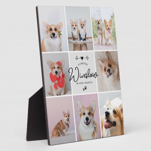 Plaque Photo Pet Perte Cadeau Chien Mémorial 8 Photo Keepsaké (Côté)