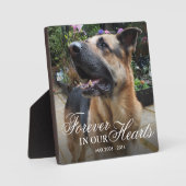 Plaque Photo Pet Photo Memorial Gift | Forever in our Hearts (Recto)
