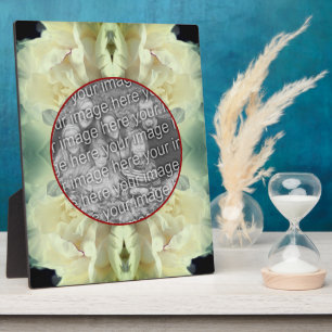 Plaque Photo Pétales de fleurs de pivoines blanches Créez votre