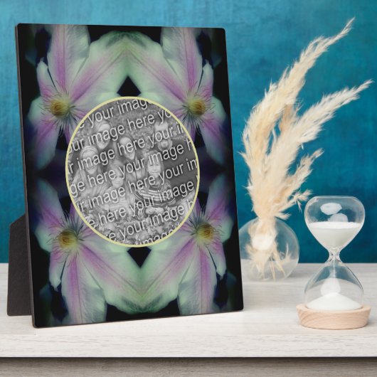 Plaque Photo Pétales Fleurs Clematis Abstrait Ajouter Votre Pro (Côté)