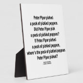 Plaque Photo Peter Piper A Choisi Un Peck De Poivrons Pickled (Côté)