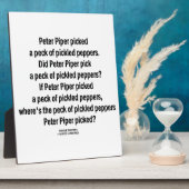 Plaque Photo Peter Piper A Choisi Un Peck De Poivrons Pickled (Côté)