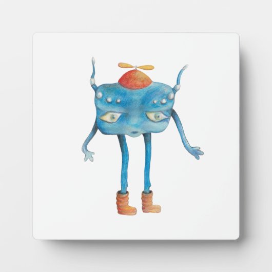 Plaque Photo Petit Alien Pi (Devant)