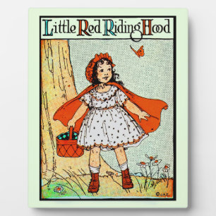 Plaque Photo Petit Chaperon Rouge Vintage Mignon