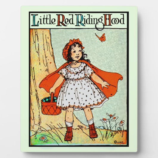 Plaque Photo Petit Chaperon Rouge Vintage Mignon (Devant)