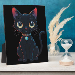 Plaque Photo Petit Chat Noir Effrayant
