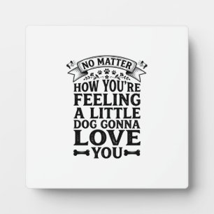 Plaque Photo Petit Chien Amour Vous Conception de Typographie V