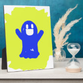 Plaque Photo Petit fantôme bleu (Côté)