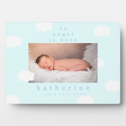 Plaque Photo Petit Nuage Bleu Pastel (Devant)