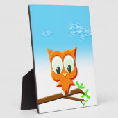 Plaque Photo Petite chouette sur une branche (Côté)