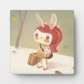 Plaque Photo Petite fille perdue dans la forêt (Devant)