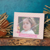 Plaque Photo Petite princesse et couronne filles 1er anniversai (Côté)