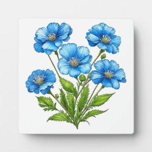 Plaque Photo Petites fleurs bleues